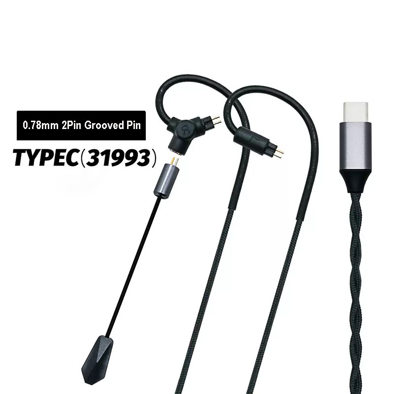 Usb C Earphone - 0.78 QDC MMCX 게이밍 이어폰 케이블