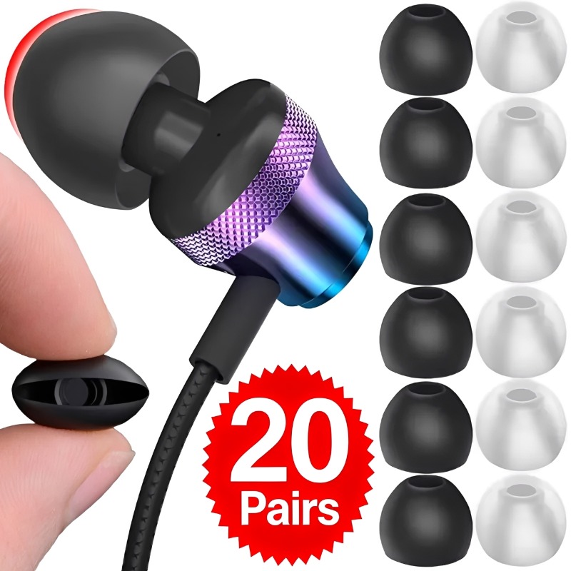 1-20쌍 부드러운 실리콘 교체용 이어팁 이어버드 쿠션 - Silicone Ear Tip Replacement 리뷰 및 가격